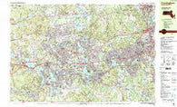 Framingham Massachusetts Historical topographic map, 1:25000 scale, 7.5 X 15 Minute, Year 1987