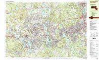 Framingham Massachusetts Historical topographic map, 1:25000 scale, 7.5 X 15 Minute, Year 1987