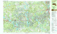 Framingham Massachusetts Historical topographic map, 1:25000 scale, 7.5 X 15 Minute, Year 1987
