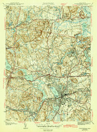 Framingham Massachusetts Historical topographic map, 1:31680 scale, 7.5 X 7.5 Minute, Year 1943