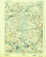 Framingham Massachusetts Historical topographic map, 1:62500 scale, 15 X 15 Minute, Year 1894