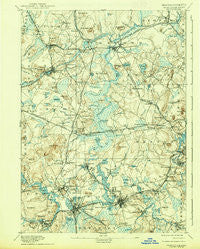 Framingham Massachusetts Historical topographic map, 1:62500 scale, 15 X 15 Minute, Year 1894