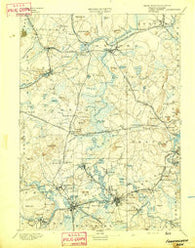 Framingham Massachusetts Historical topographic map, 1:62500 scale, 15 X 15 Minute, Year 1894