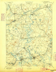 Framingham Massachusetts Historical topographic map, 1:62500 scale, 15 X 15 Minute, Year 1894