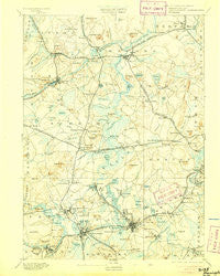 Framingham Massachusetts Historical topographic map, 1:62500 scale, 15 X 15 Minute, Year 1894