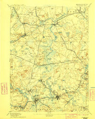 Framingham Massachusetts Historical topographic map, 1:62500 scale, 15 X 15 Minute, Year 1894