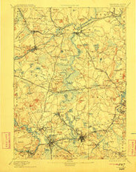 Framingham Massachusetts Historical topographic map, 1:62500 scale, 15 X 15 Minute, Year 1894