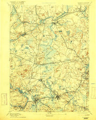 Framingham Massachusetts Historical topographic map, 1:62500 scale, 15 X 15 Minute, Year 1894