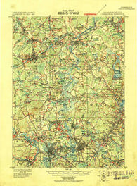 Framingham Massachusetts Historical topographic map, 1:62500 scale, 15 X 15 Minute, Year 1918