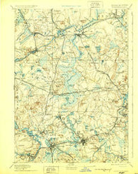 Framingham Massachusetts Historical topographic map, 1:62500 scale, 15 X 15 Minute, Year 1894