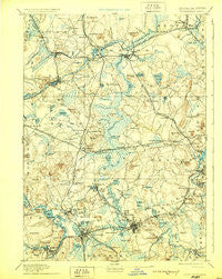 Framingham Massachusetts Historical topographic map, 1:62500 scale, 15 X 15 Minute, Year 1894