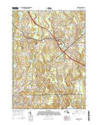 Franklin Massachusetts Current topographic map, 1:24000 scale, 7.5 X 7.5 Minute, Year 2015