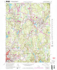 Franklin Massachusetts Historical topographic map, 1:24000 scale, 7.5 X 7.5 Minute, Year 1964