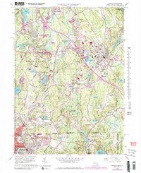 Franklin Massachusetts Historical topographic map, 1:24000 scale, 7.5 X 7.5 Minute, Year 1964