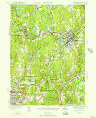 Franklin Massachusetts Historical topographic map, 1:24000 scale, 7.5 X 7.5 Minute, Year 1945