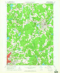 Franklin Massachusetts Historical topographic map, 1:24000 scale, 7.5 X 7.5 Minute, Year 1964