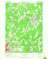 Franklin Massachusetts Historical topographic map, 1:24000 scale, 7.5 X 7.5 Minute, Year 1964