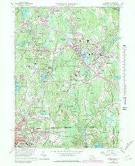 Franklin Massachusetts Historical topographic map, 1:24000 scale, 7.5 X 7.5 Minute, Year 1964