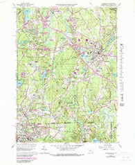 Franklin Massachusetts Historical topographic map, 1:25000 scale, 7.5 X 7.5 Minute, Year 1965