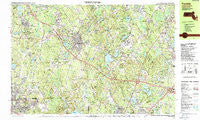 Franklin Massachusetts Historical topographic map, 1:25000 scale, 7.5 X 15 Minute, Year 1987