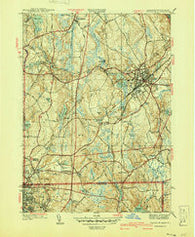 Franklin Massachusetts Historical topographic map, 1:31680 scale, 7.5 X 7.5 Minute, Year 1940