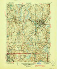 Franklin Massachusetts Historical topographic map, 1:31680 scale, 7.5 X 7.5 Minute, Year 1940