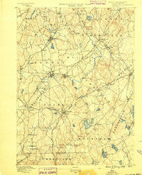 Franklin Massachusetts Historical topographic map, 1:62500 scale, 15 X 15 Minute, Year 1889