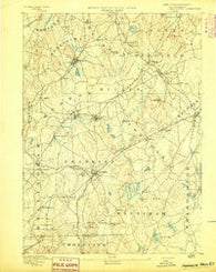 Franklin Massachusetts Historical topographic map, 1:62500 scale, 15 X 15 Minute, Year 1893