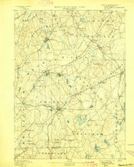 Franklin Massachusetts Historical topographic map, 1:62500 scale, 15 X 15 Minute, Year 1893