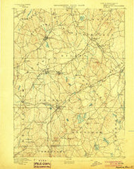 Franklin Massachusetts Historical topographic map, 1:62500 scale, 15 X 15 Minute, Year 1893