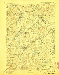 Franklin Massachusetts Historical topographic map, 1:62500 scale, 15 X 15 Minute, Year 1893