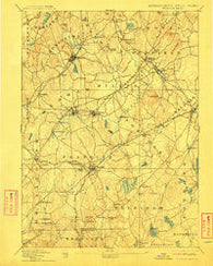 Franklin Massachusetts Historical topographic map, 1:62500 scale, 15 X 15 Minute, Year 1893