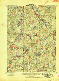 Franklin Massachusetts Historical topographic map, 1:62500 scale, 15 X 15 Minute, Year 1919