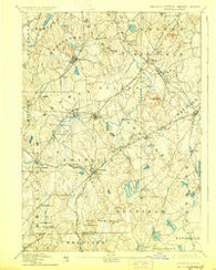 Franklin Massachusetts Historical topographic map, 1:62500 scale, 15 X 15 Minute, Year 1893