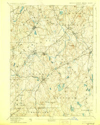 Franklin Massachusetts Historical topographic map, 1:62500 scale, 15 X 15 Minute, Year 1893