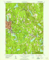 Gardner Massachusetts Historical topographic map, 1:24000 scale, 7.5 X 7.5 Minute, Year 1954