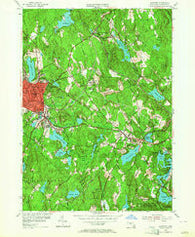 Gardner Massachusetts Historical topographic map, 1:24000 scale, 7.5 X 7.5 Minute, Year 1954