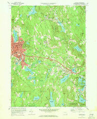 Gardner Massachusetts Historical topographic map, 1:24000 scale, 7.5 X 7.5 Minute, Year 1970