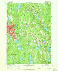 Gardner Massachusetts Historical topographic map, 1:24000 scale, 7.5 X 7.5 Minute, Year 1970