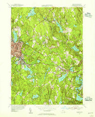 Gardner Massachusetts Historical topographic map, 1:31680 scale, 7.5 X 7.5 Minute, Year 1954