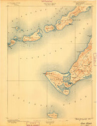 Gay Head Massachusetts Historical topographic map, 1:62500 scale, 15 X 15 Minute, Year 1889