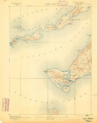 Gay Head Massachusetts Historical topographic map, 1:62500 scale, 15 X 15 Minute, Year 1893