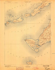 Gay Head Massachusetts Historical topographic map, 1:62500 scale, 15 X 15 Minute, Year 1893