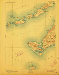 Gay Head Massachusetts Historical topographic map, 1:62500 scale, 15 X 15 Minute, Year 1893
