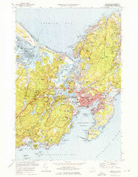 Gloucester Massachusetts Historical topographic map, 1:24000 scale, 7.5 X 7.5 Minute, Year 1973