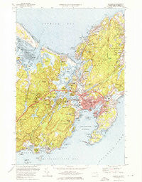 Gloucester Massachusetts Historical topographic map, 1:24000 scale, 7.5 X 7.5 Minute, Year 1973