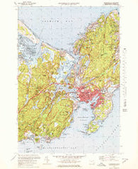 Gloucester Massachusetts Historical topographic map, 1:25000 scale, 7.5 X 7.5 Minute, Year 1973