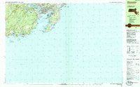 Gloucester Massachusetts Historical topographic map, 1:25000 scale, 7.5 X 15 Minute, Year 1984