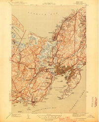 Gloucester Massachusetts Historical topographic map, 1:31680 scale, 7.5 X 7.5 Minute, Year 1945