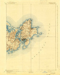Gloucester Massachusetts Historical topographic map, 1:62500 scale, 15 X 15 Minute, Year 1893